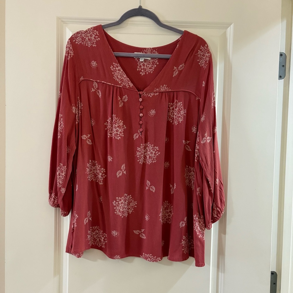 Skies Are Blue Floral Blouse